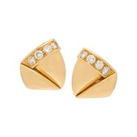 Rolex, Yellow Gold and Diamond Earrings