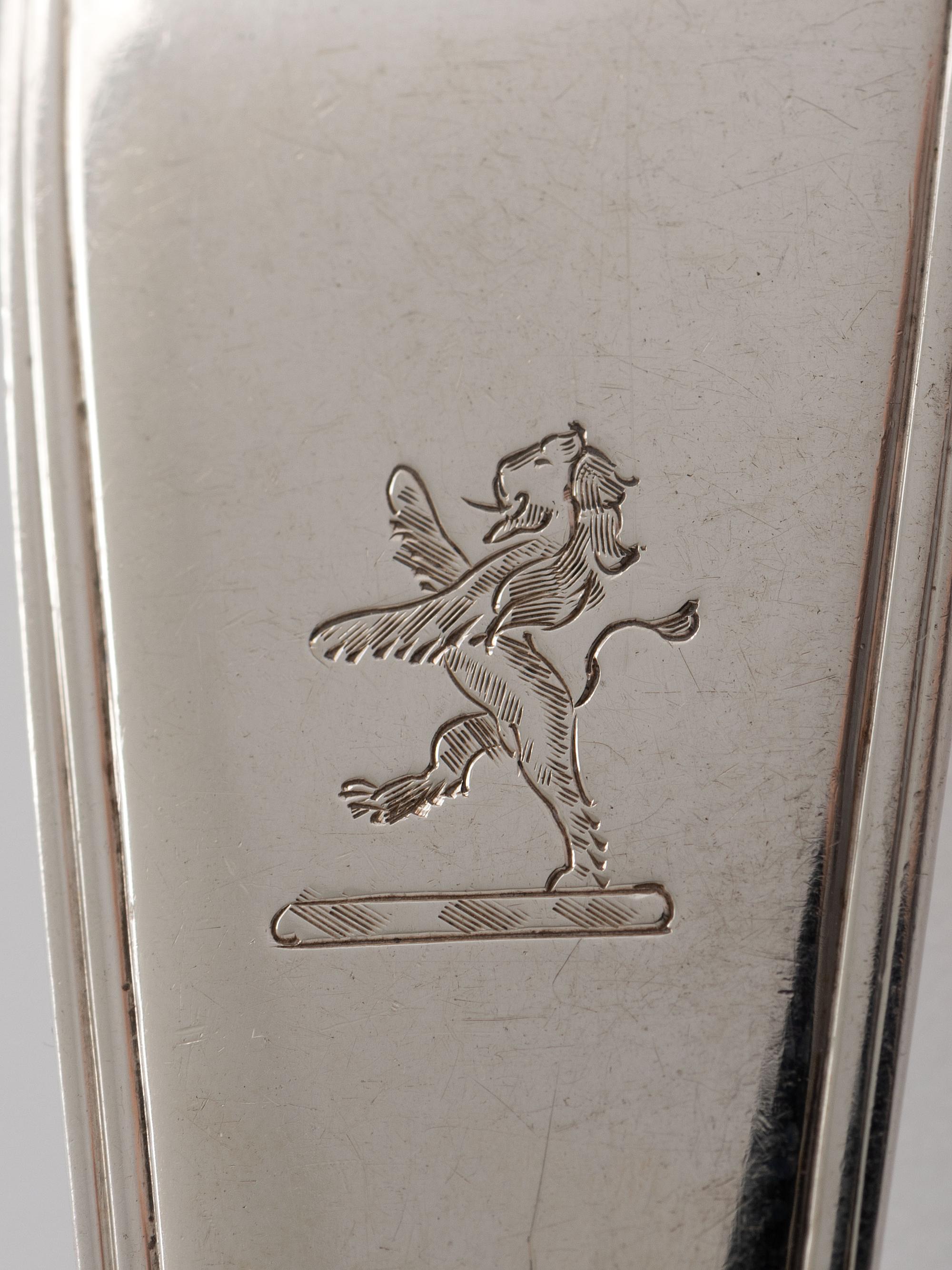 Three Georgian Silver Serving Spoons