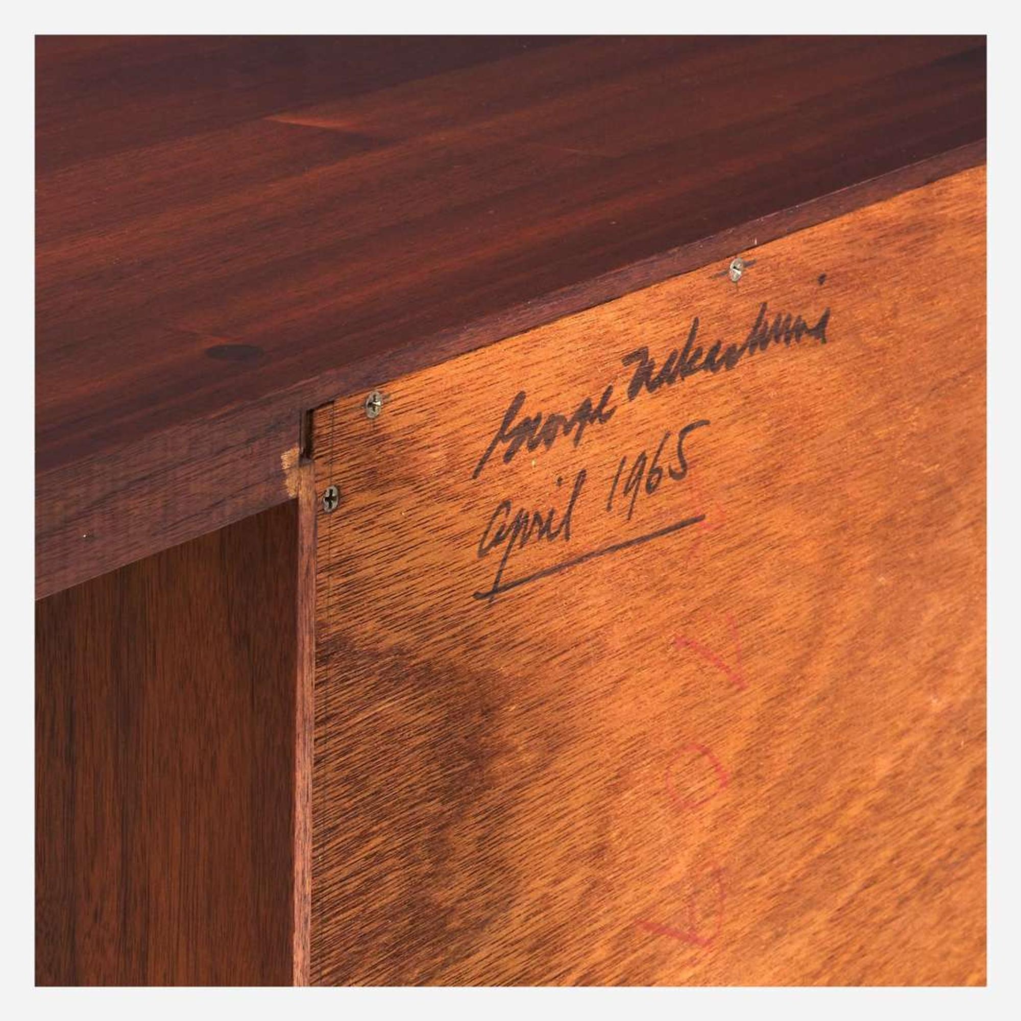 George Nakashima (American, 1905-1990) Triple Sliding-Door Cabinet, New Hope, Pennsylvania, 1965