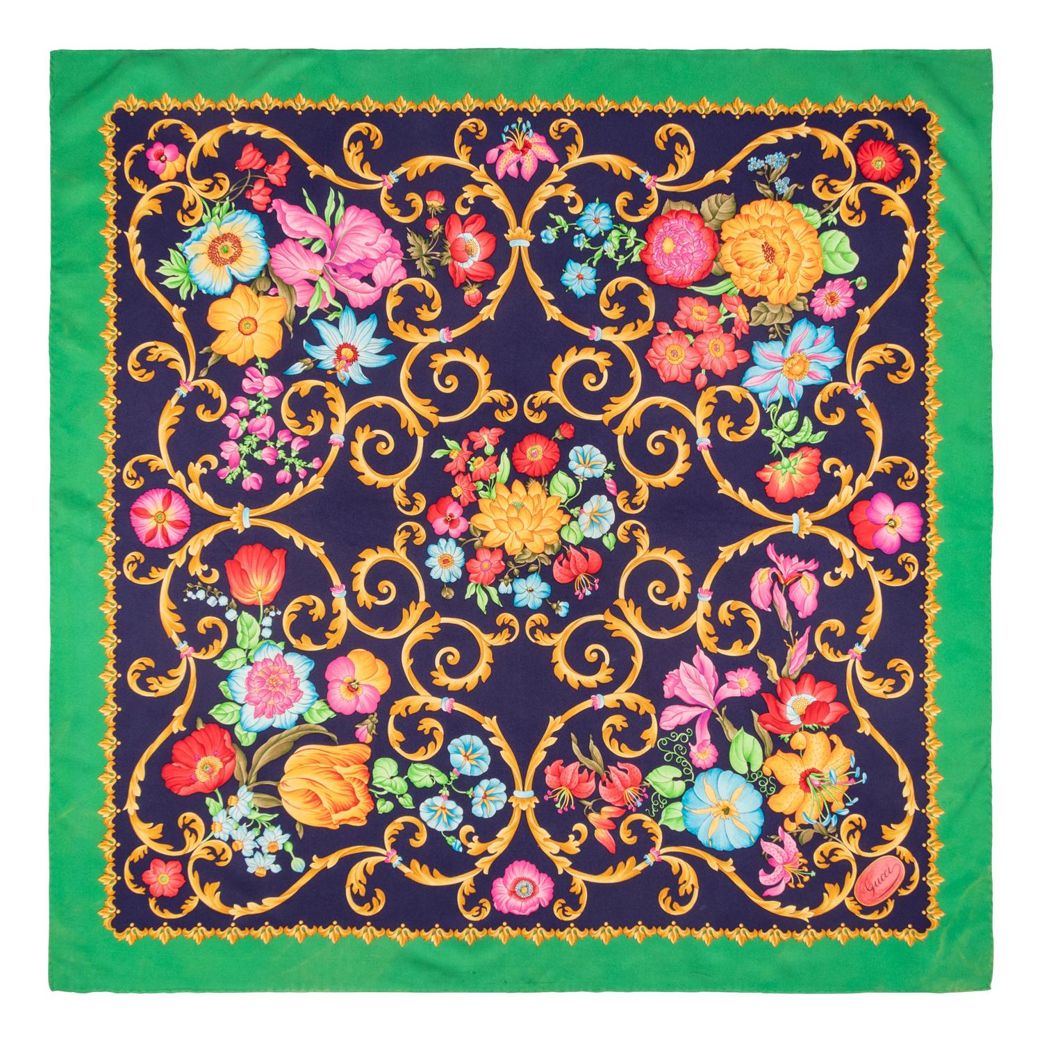 Gucci, Four Printed Silk Scarves
