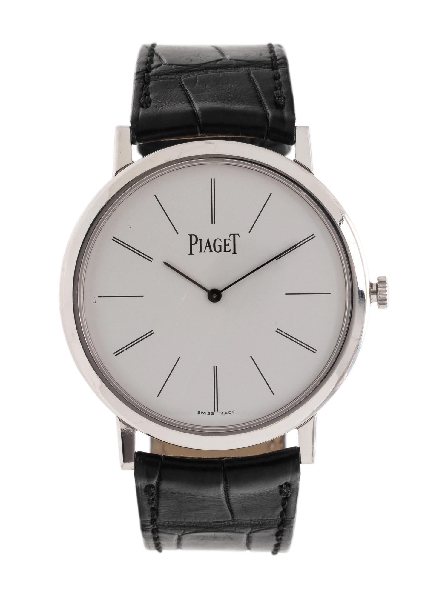 PIAGET, REF. P10584 18K WHITE GOLD 'ALTIPLANO' WRISTWATCH