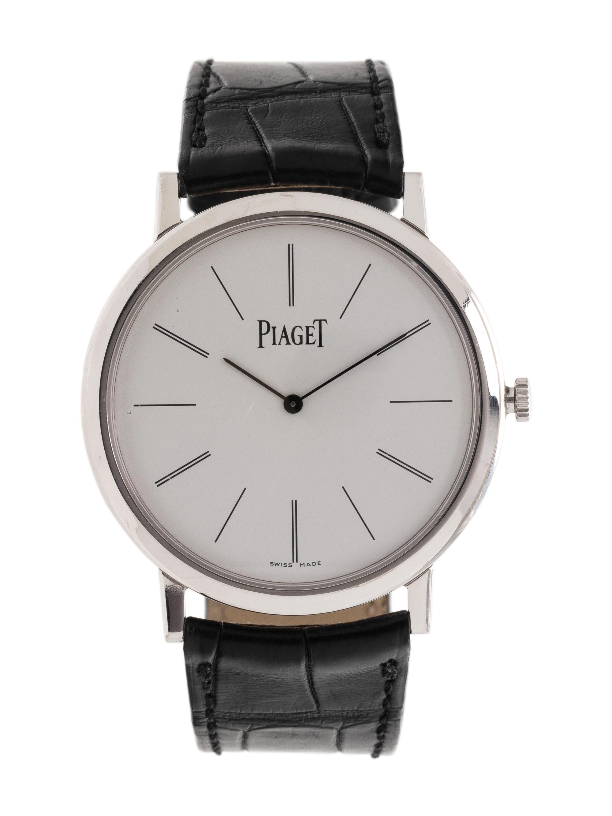 PIAGET, REF. P10584 18K WHITE GOLD 'ALTIPLANO' WRISTWATCH