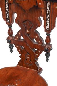 A Set of Four Levantine Marquetry Side Chairs