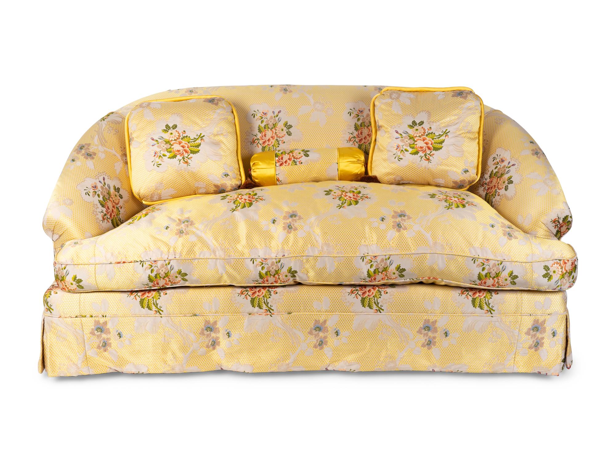 An Upholstered Loveseat with Three Cushions — 21ST CENTURY