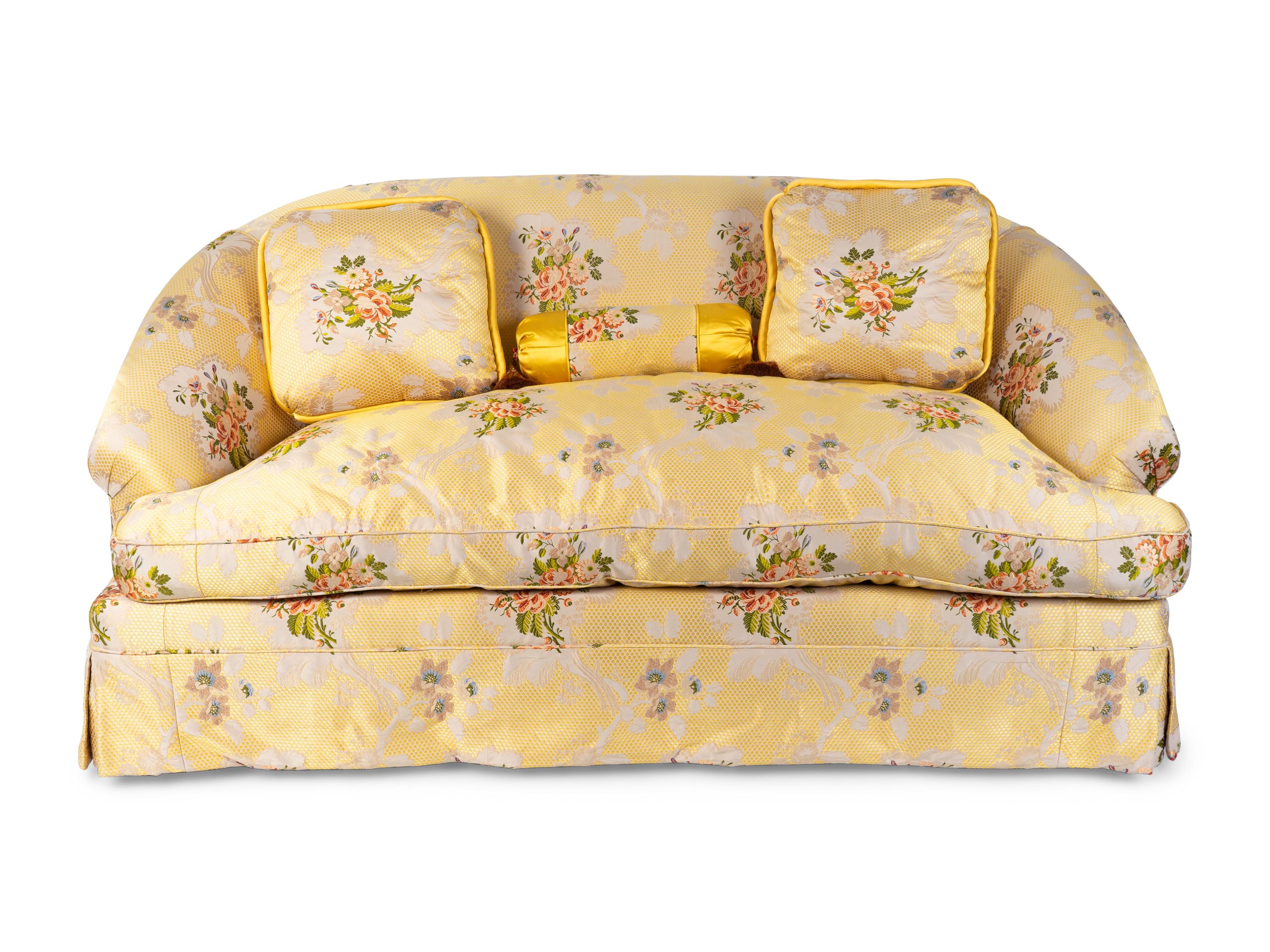 An Upholstered Loveseat with Three Cushions — 21ST CENTURY