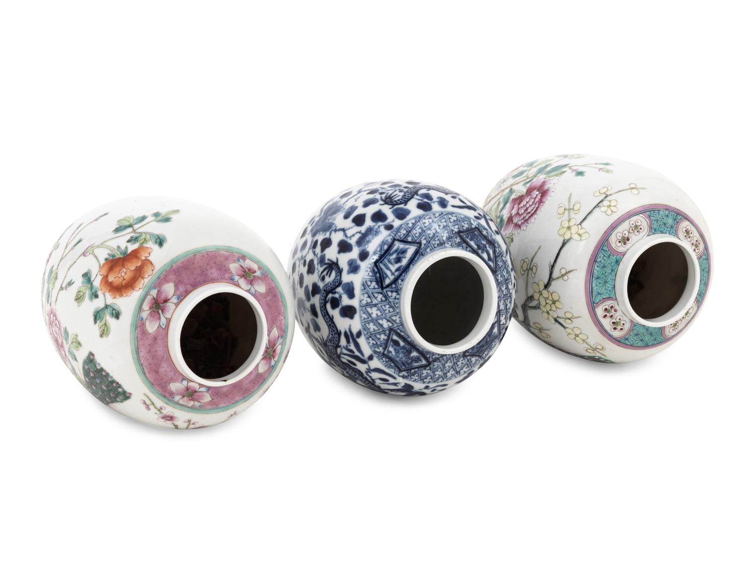 Three Chinese Porcelain Jars