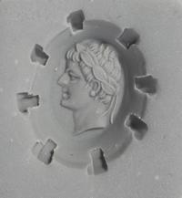 A Neoclassical Gold and Banded Agate Finger Ring with a Male Portrait Head