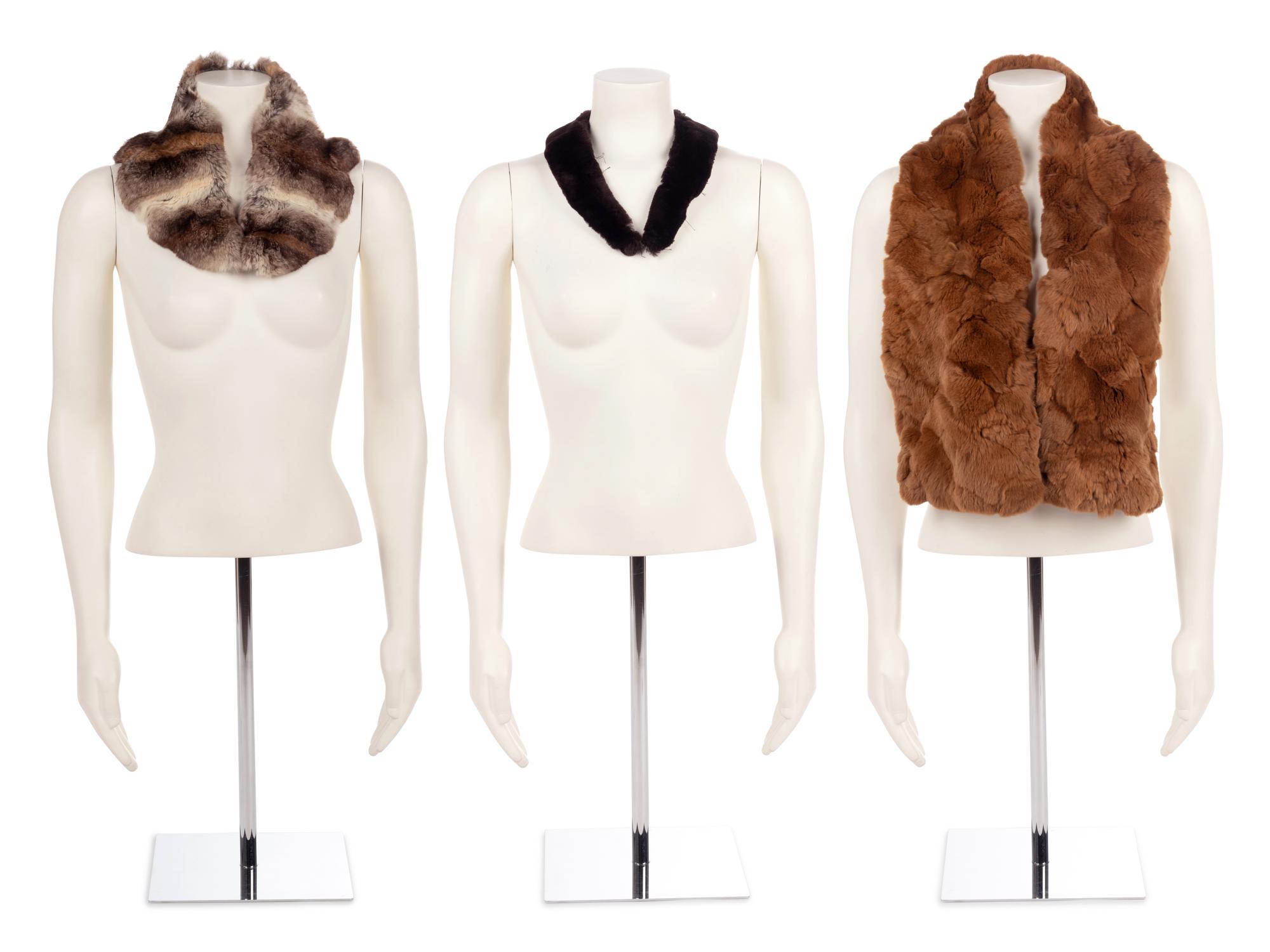 Thirteen Assorted Fur Collars: Including One Chanel, One Bergdorf Goodman, One Akris, and One J. Mendel