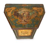 A Venetian Painted Side Cabinet with Hinged Top