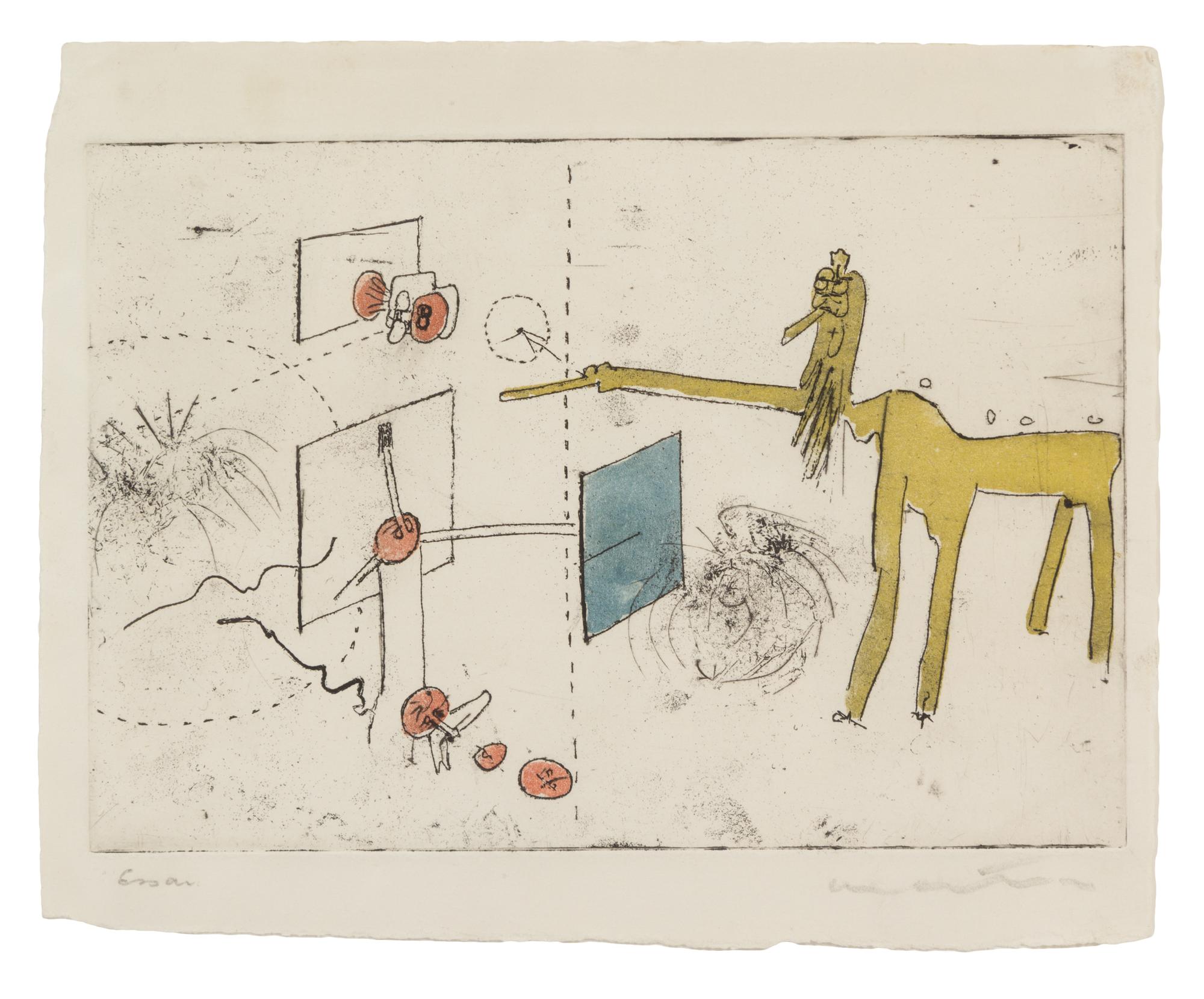 Roberto Matta, (Chilean, 1911-2002), Ohne Titel, pl. 2 (from Paroles Peintes by Alain Bosquet), 1959