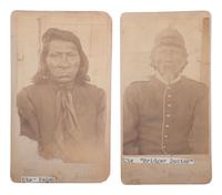 [NATIVE AMERICANS]. A group of 2 oversized CDVs of Ute subjects, comprising: