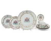 A group of seven Chinese Export porcelain tablewares made for the Danish & Scandinavian Market, circa 1750