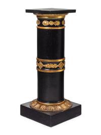 A Continental Gilt Metal Mounted Pedestal