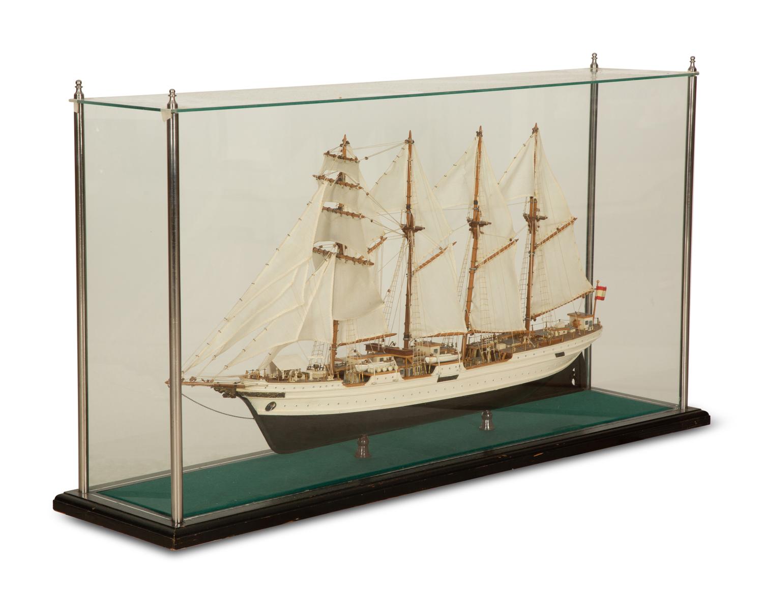 A Well-Presented Model of the Top Sail Schooner Training Ship Juan Sebastian De Elcano — 20th Century