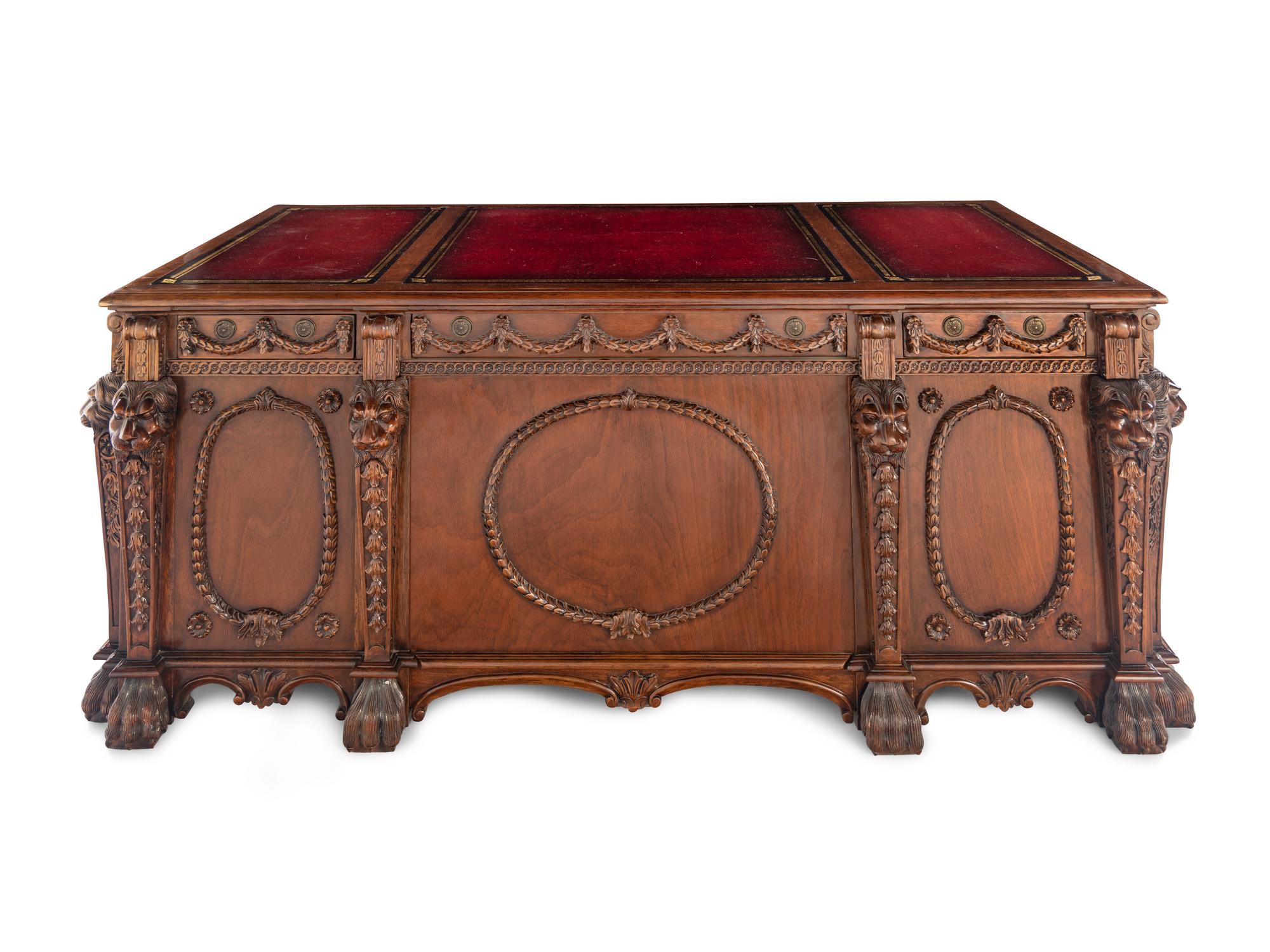 A George III Style Mahogany Partners' Desk