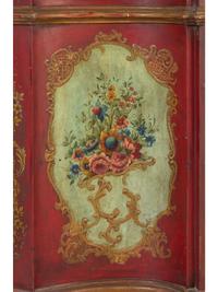 A Venetian Polychrome Painted Secrétaire