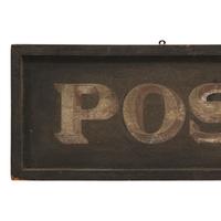 A Painted Wood "Post Office" Trade Sign