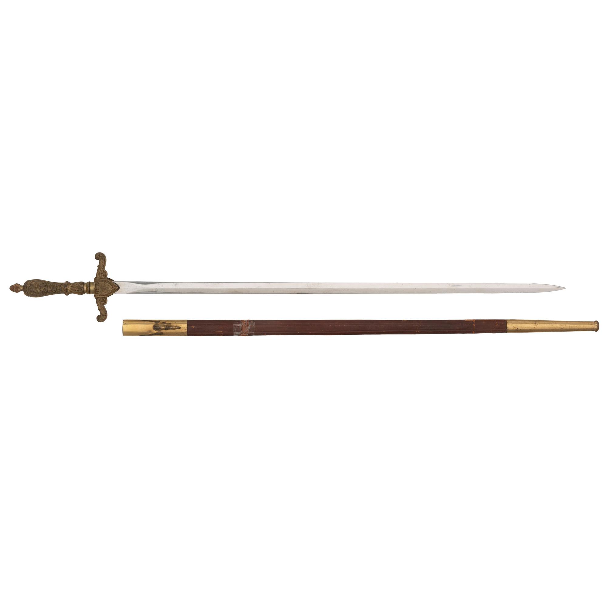 Fraternal or Theatrical Sword with 1840 Medical Staff Style Hilt