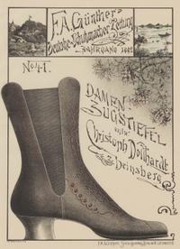 A Set of Four German Giltwood-Framed Shoe Advertisements