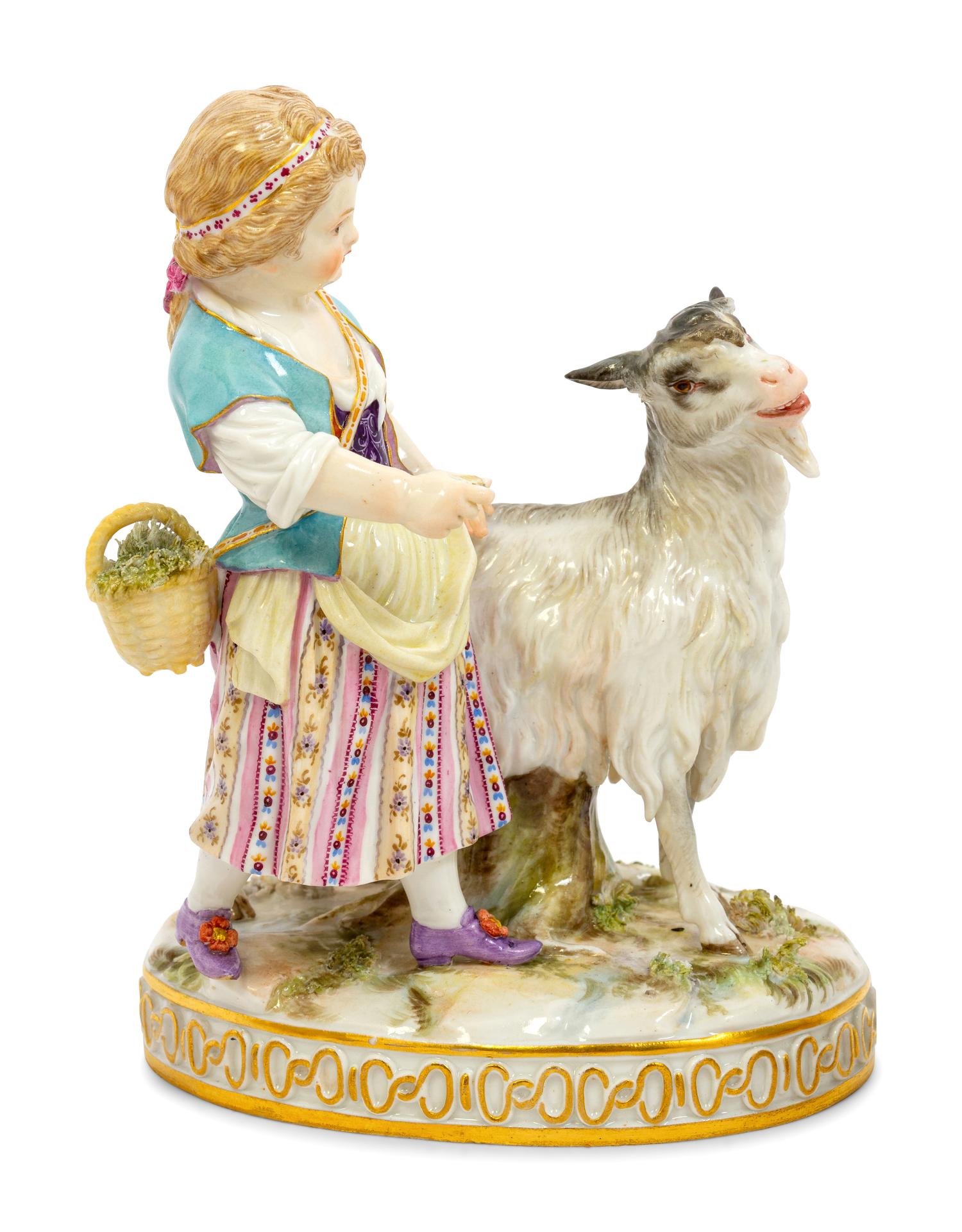 A Group of Meissen Porcelain Girls