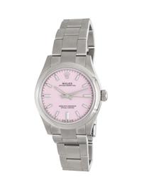 ROLEX, REF. 277200 STAINLESS STEEL 'OYSTER PERPETUAL' WITH PINK DIAL, BOX & PAPERS