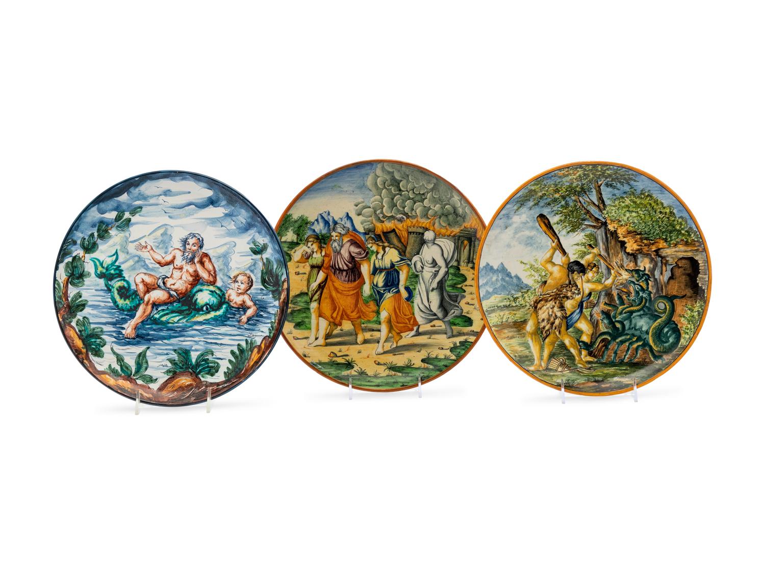 Three Italian Faïence Chargers