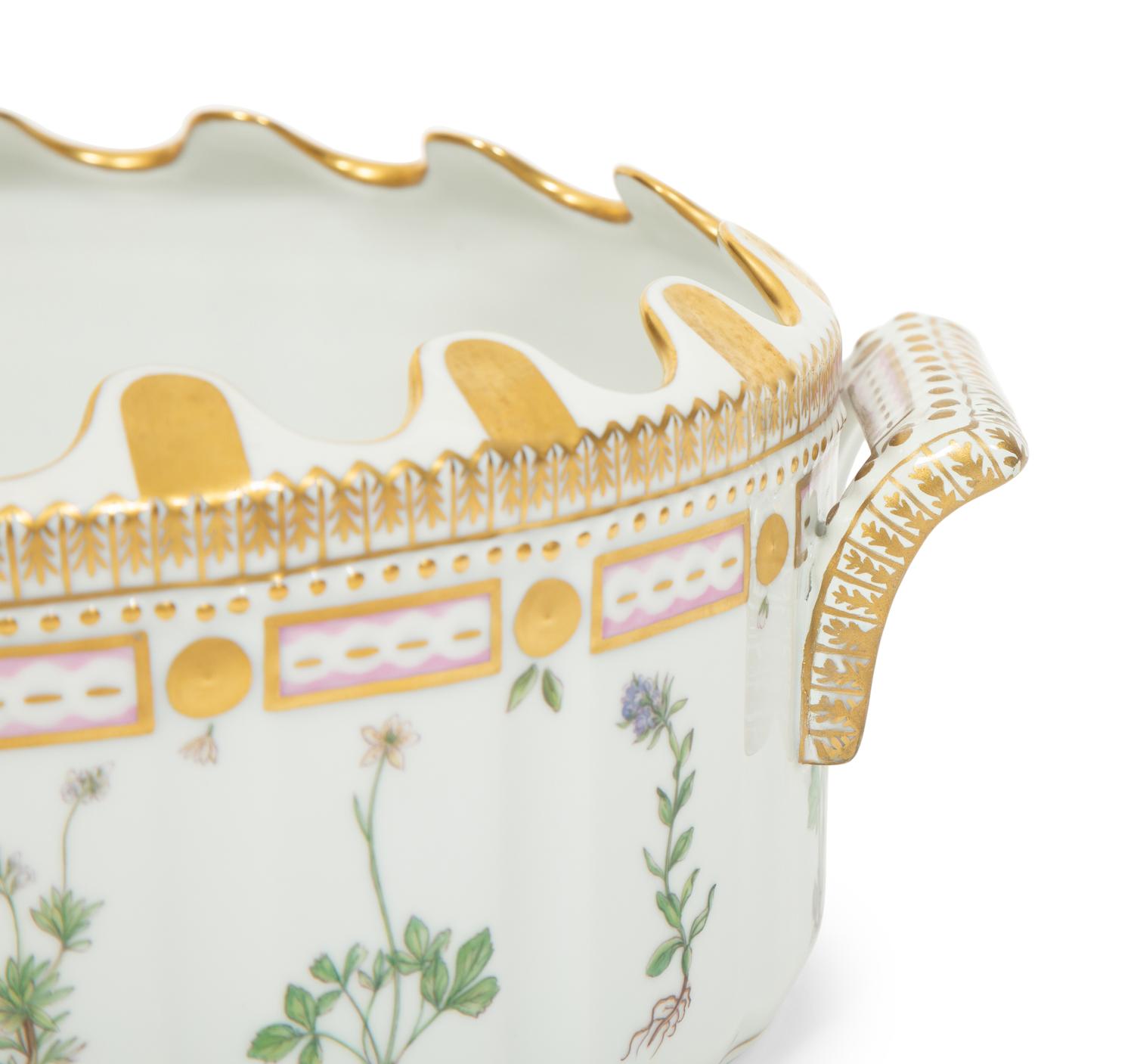 A Royal Copenhagen Flora Danica Porcelain Monteith