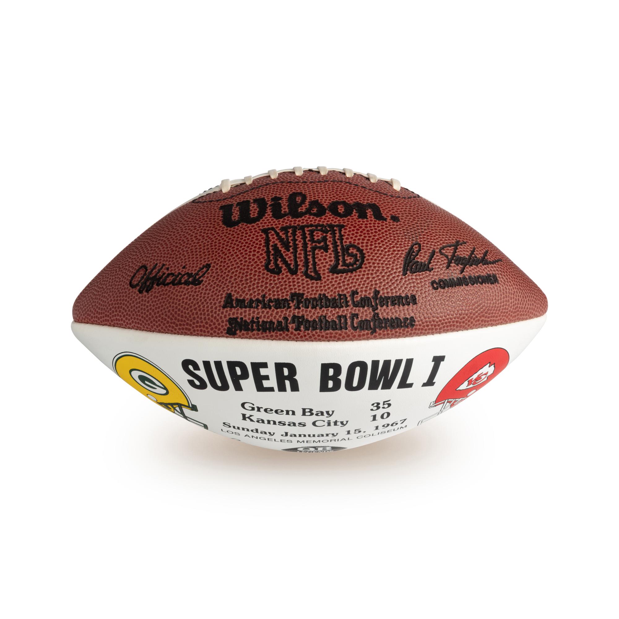 A Bart Starr and Len Dawson Dual Signed Autograph Super Bowl I Commemorative Football