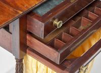 A Federal Carved and Figured Mahogany Work Table