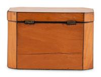 A George III Satinwood and Marquetry Tea Caddy