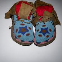 Apsáalooke [Crow] Beaded Hide Soft-Soled Moccasins
