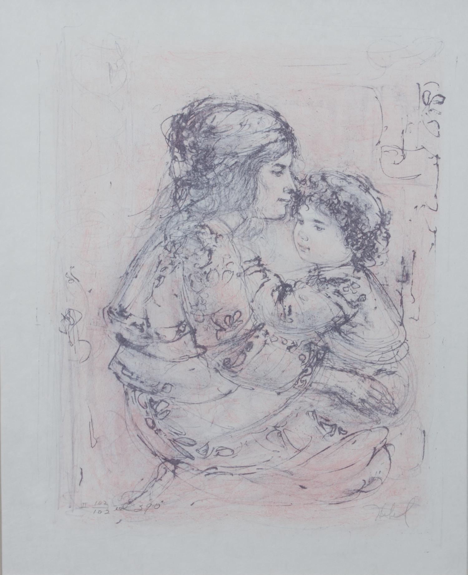 Edna Hibel, (American, 1917-2015), Mother and Child