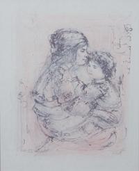 Edna Hibel, (American, 1917-2015), Mother and Child