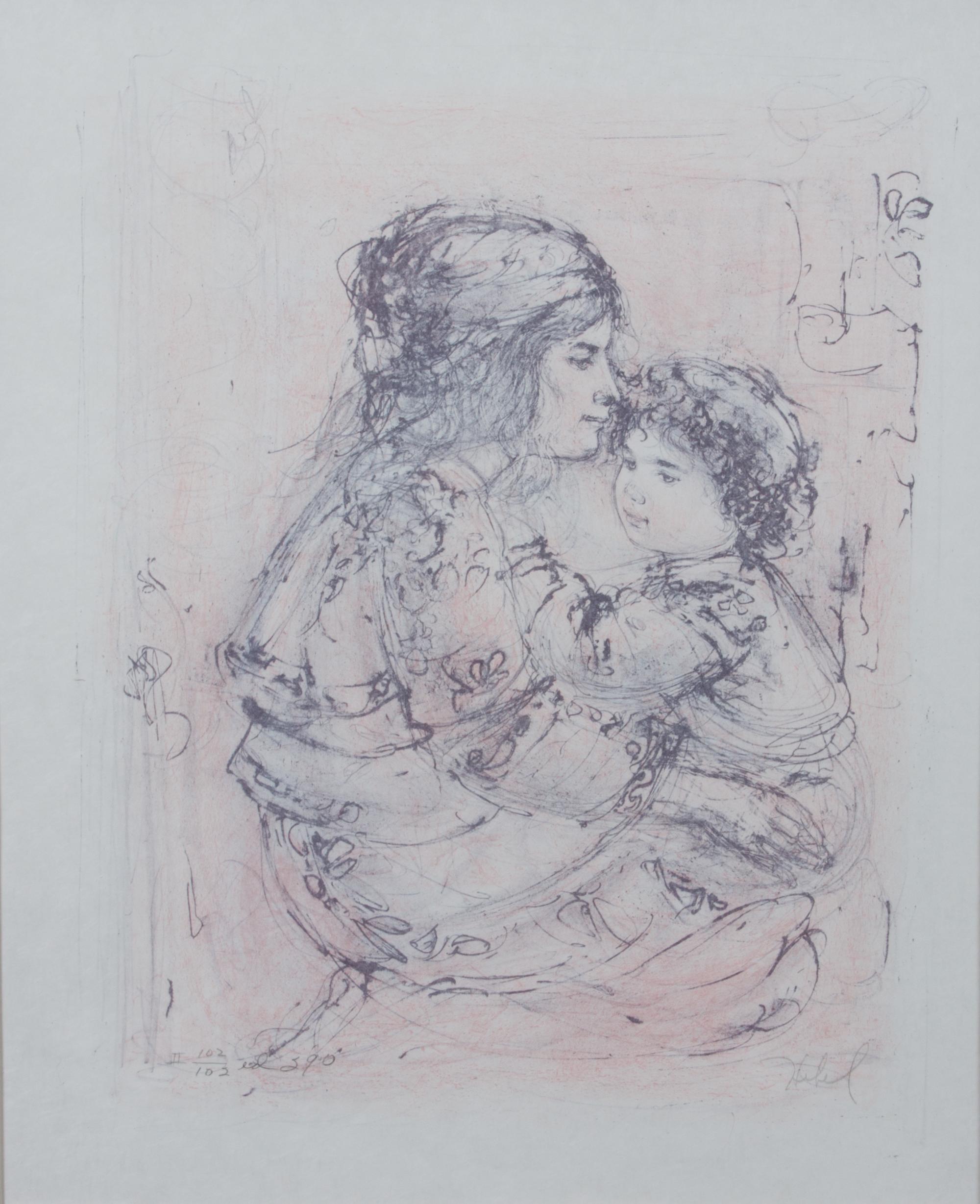 Edna Hibel, (American, 1917-2015), Mother and Child