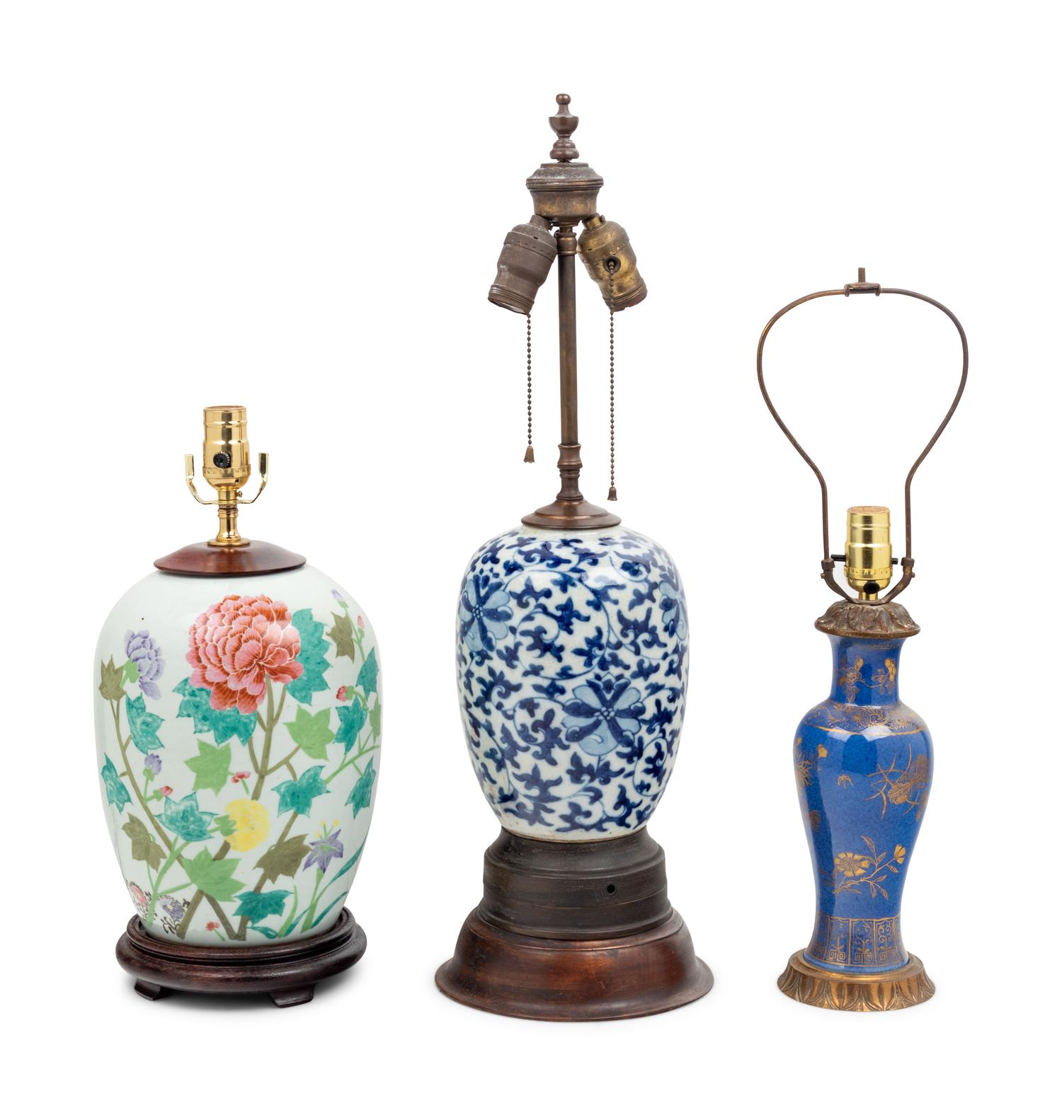 Three Chinese Porcelain Vases