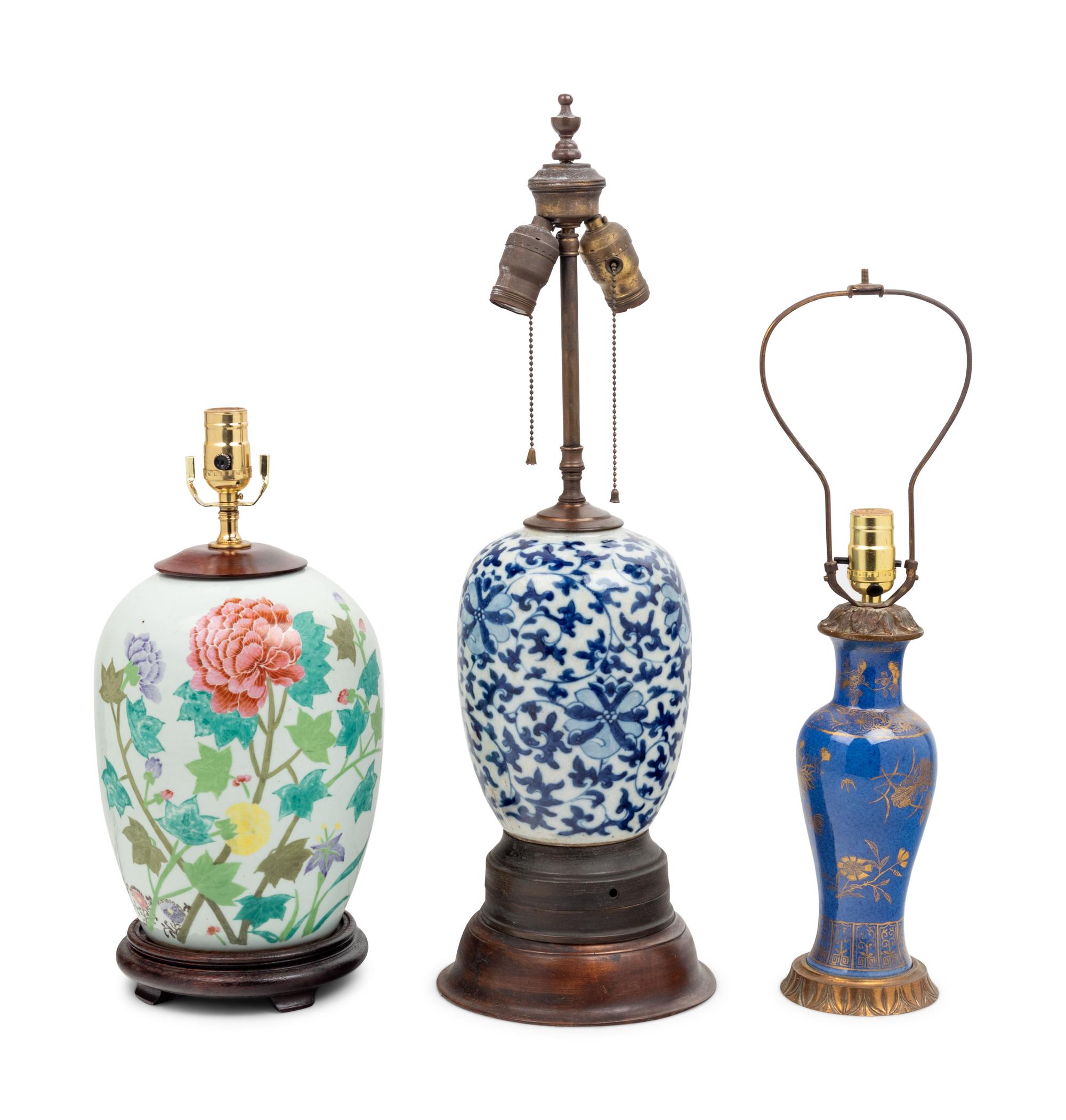 Three Chinese Porcelain Vases