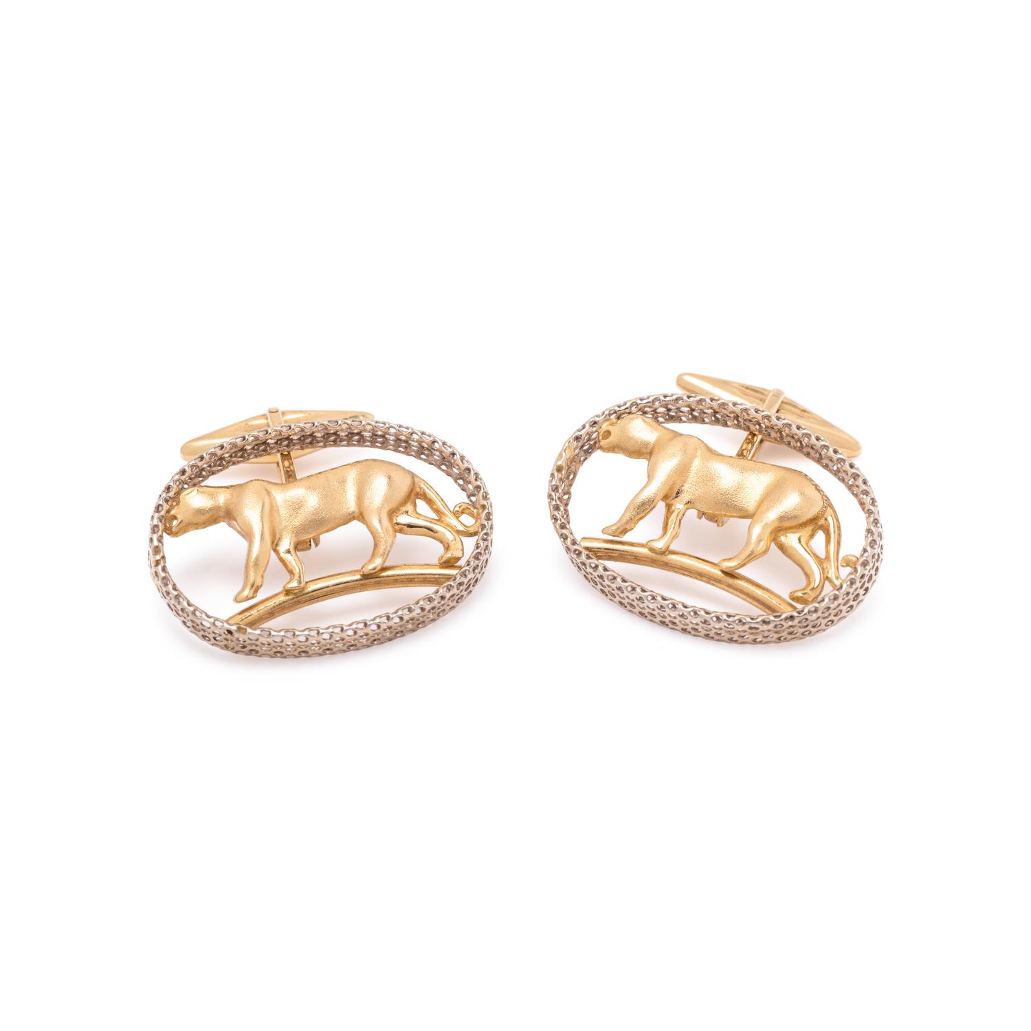 BICOLOR GOLD CUFFLINKS