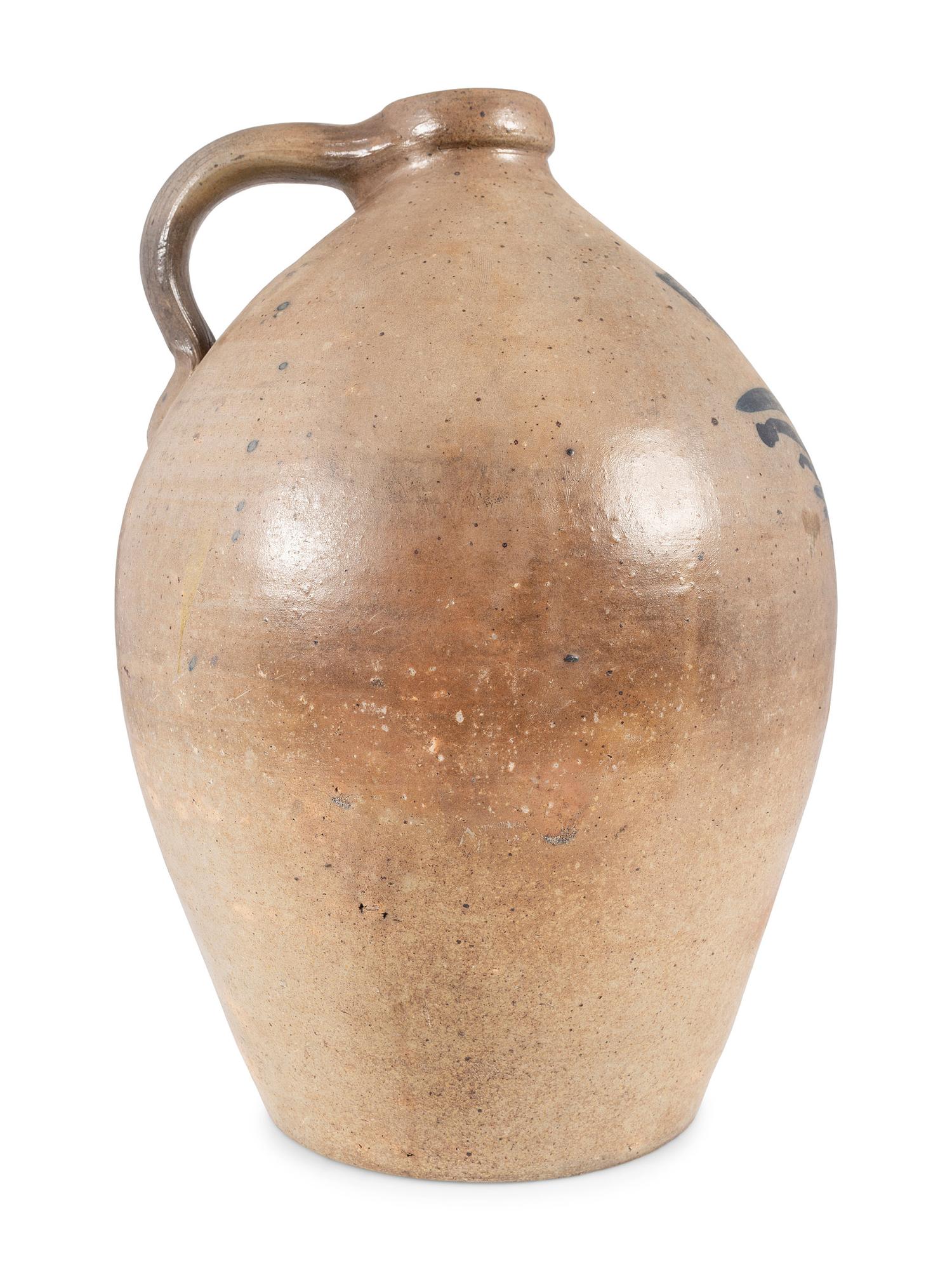 An Ohio Cobalt Decorated Five Gallon Stoneware Jug