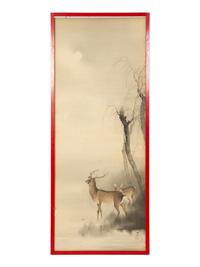 A Set of Four Japanese Watercolors — 19TH CENTURY