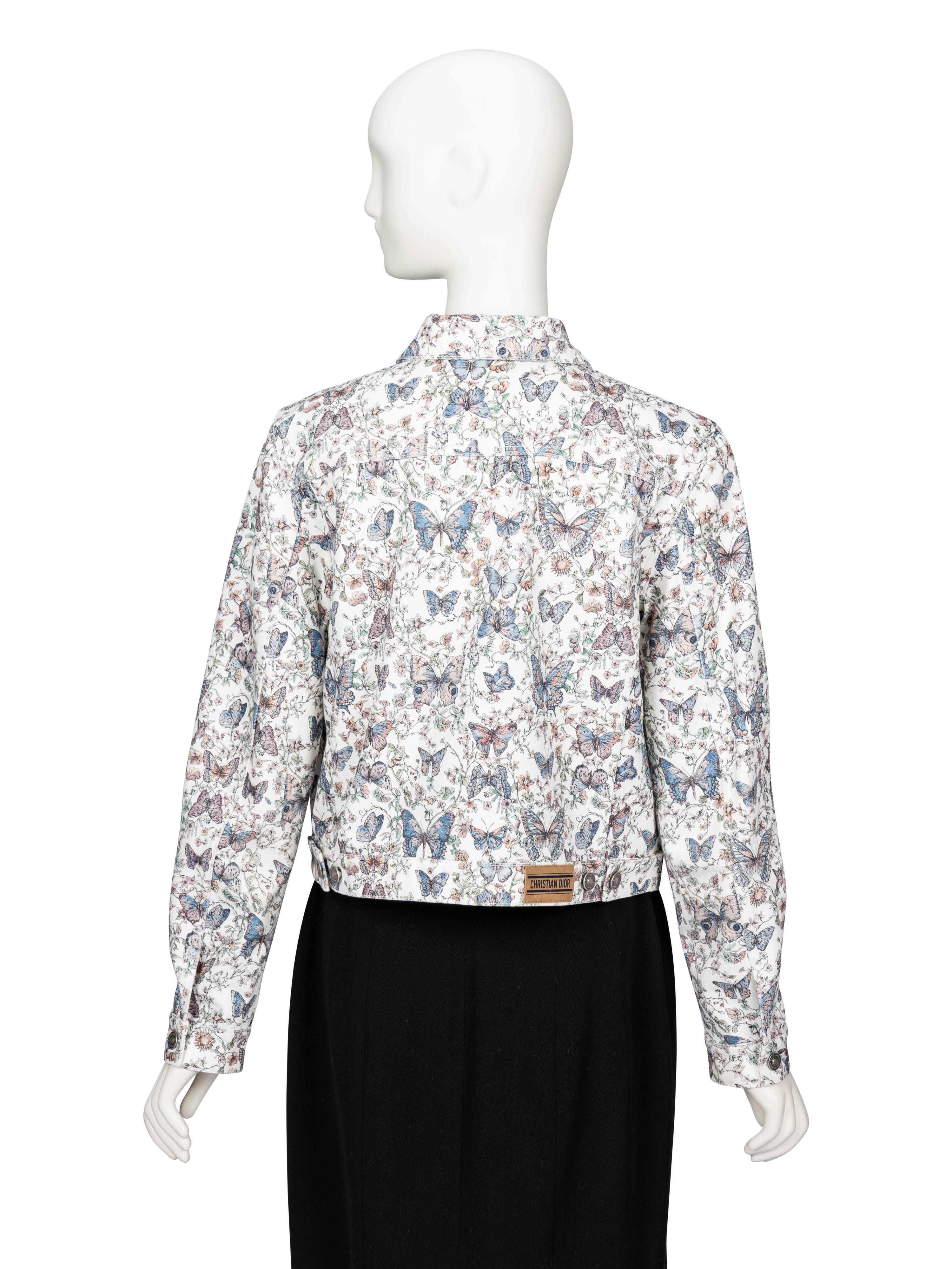 Christian Dior, Butterfly-Print Denim Jacket
