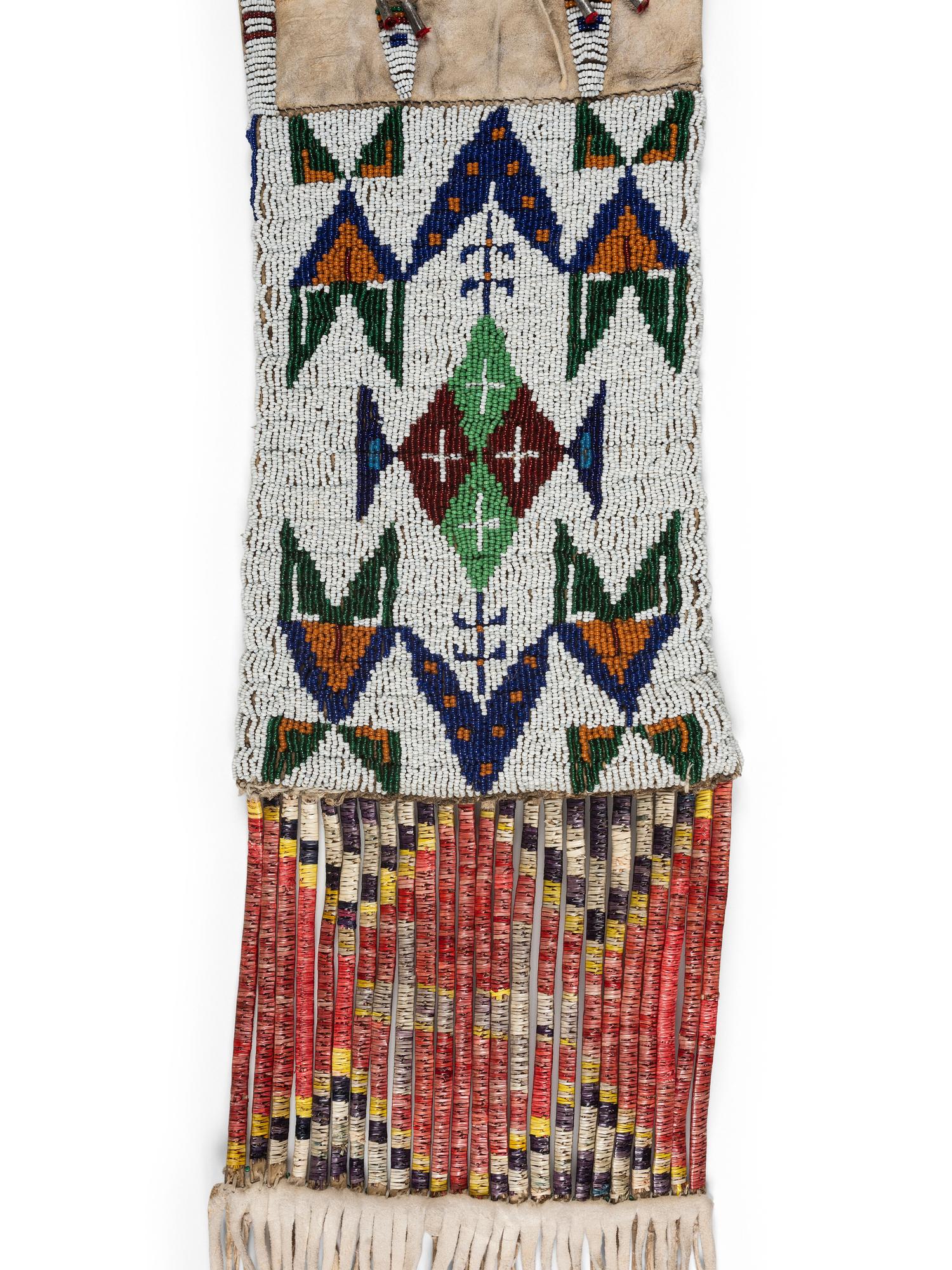 Sioux Beaded Hide Tobacco Bag