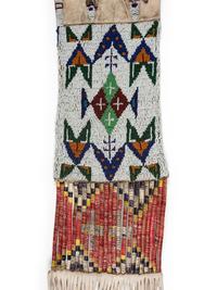 Sioux Beaded Hide Tobacco Bag