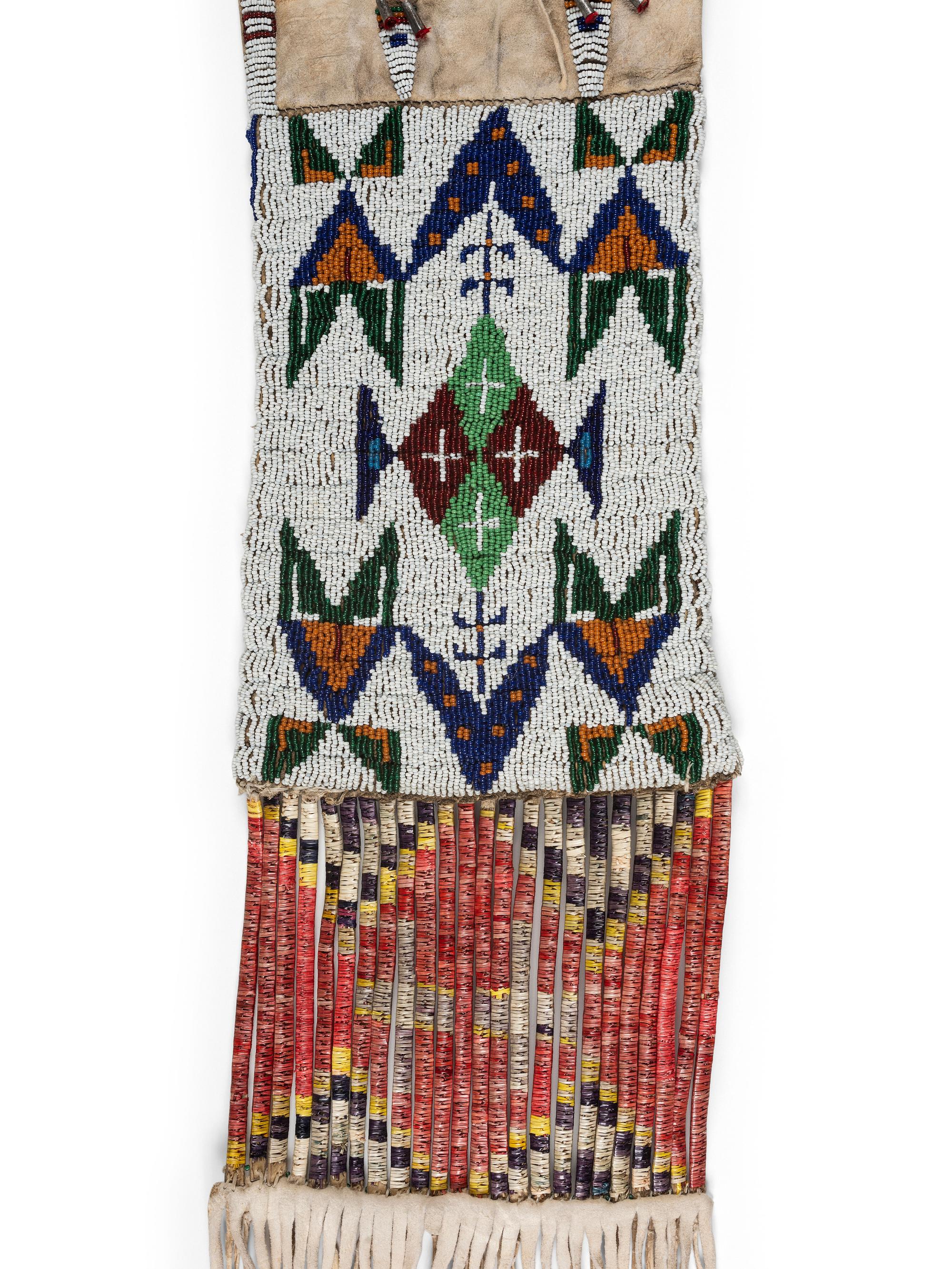 Sioux Beaded Hide Tobacco Bag