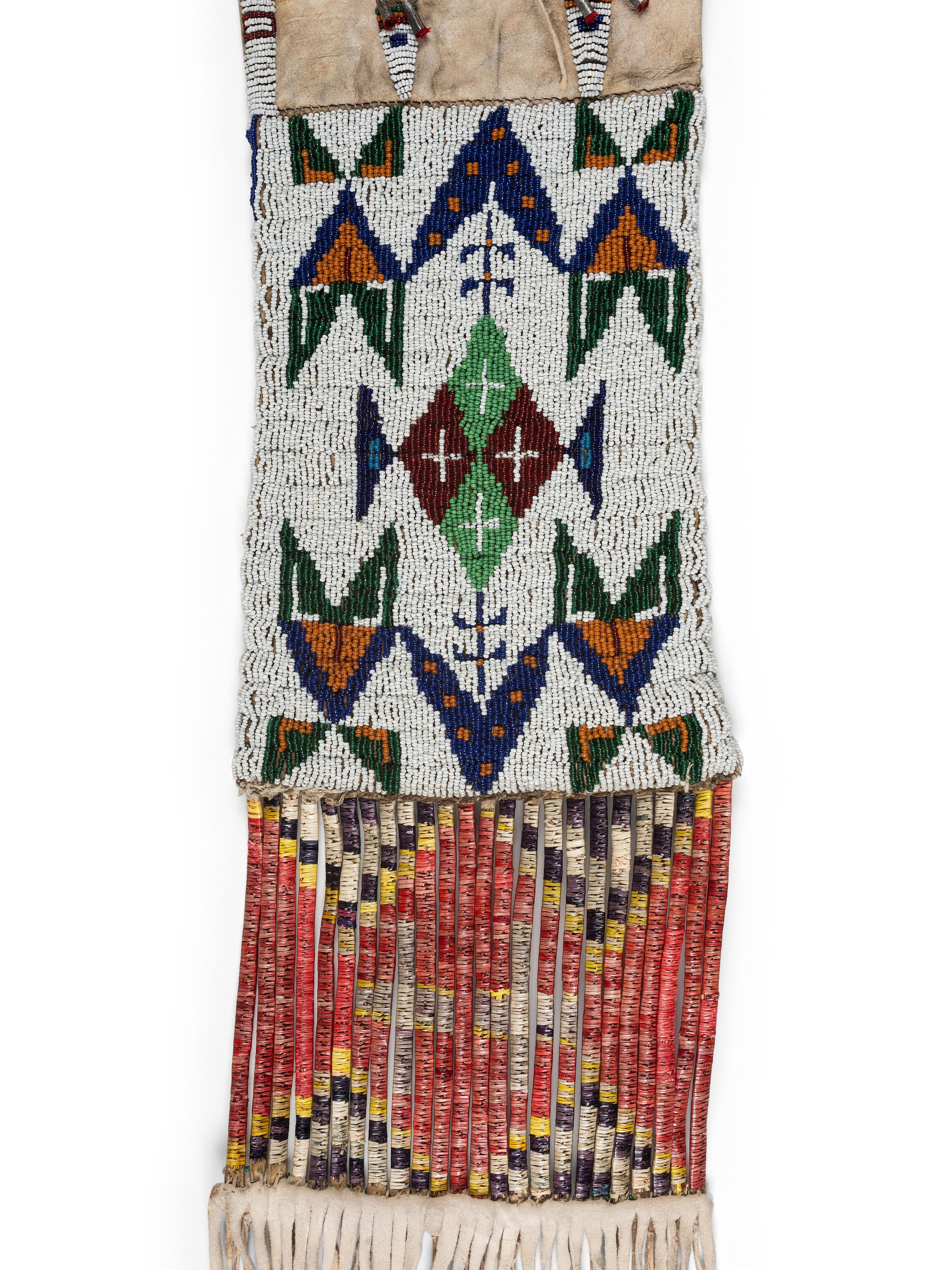 Sioux Beaded Hide Tobacco Bag