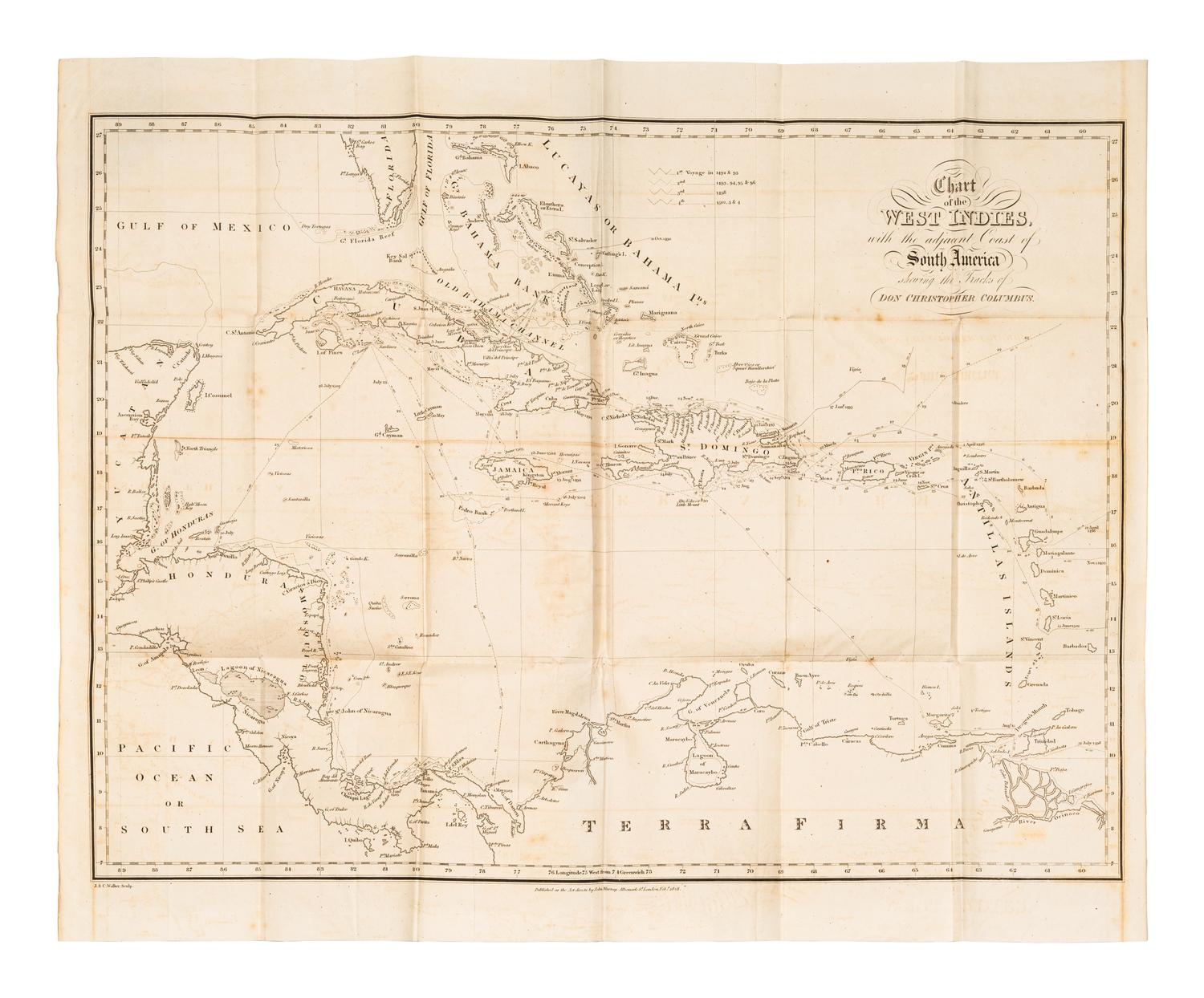 IRVING, Washington (1783-1859). A History of the Life and Voyages of Christopher Columbus. London: John Murray, 1828.