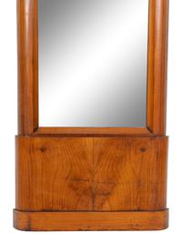 A Biedermeier Walnut Mirror