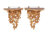 A Pair of George III Giltwood Wall Brackets
