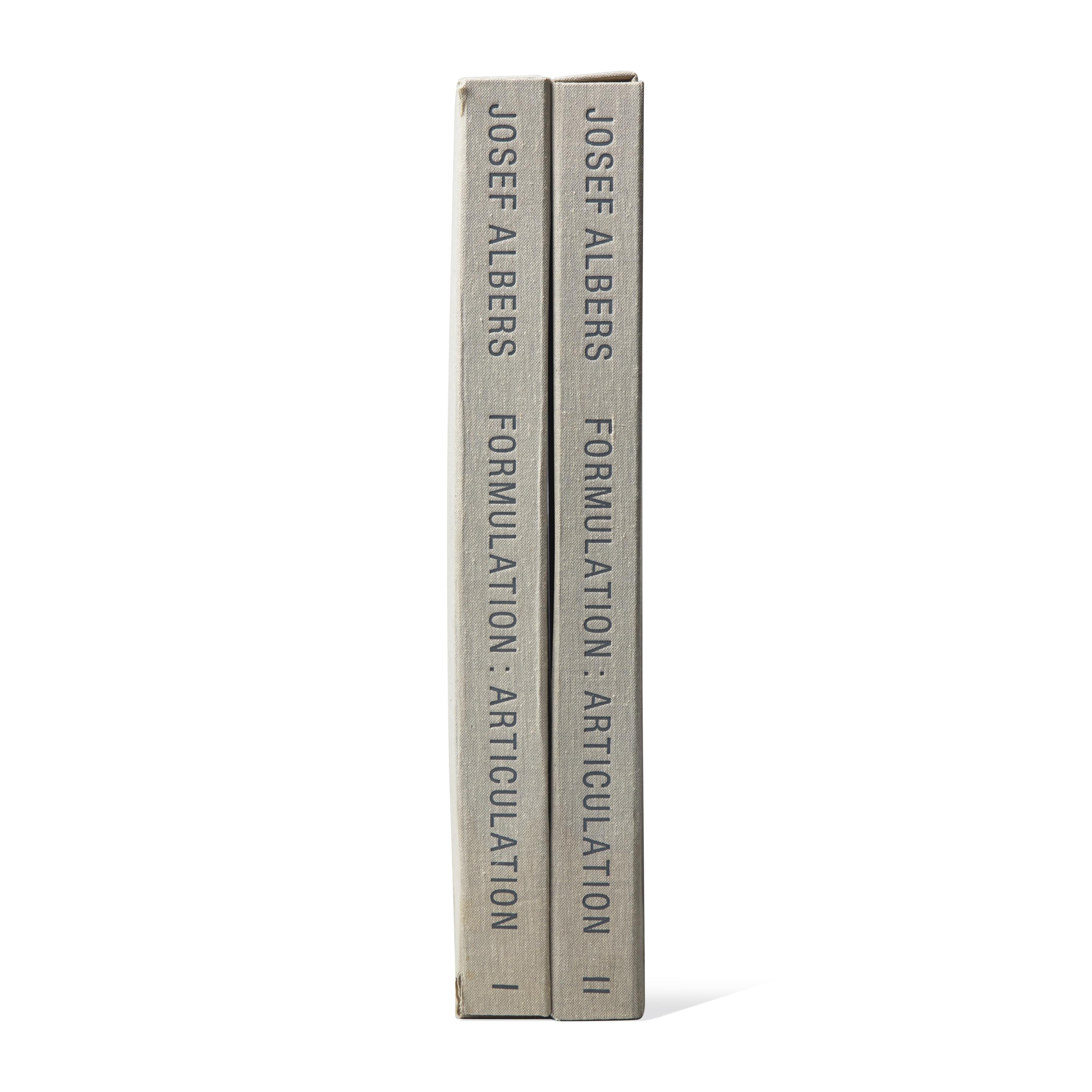Josef Albers (German, 1888-1976) — Formulation : Articulation , (complete set of 127 with title, text and justification pages, loose and folded (as issued), with the two original gray linen-covered portfolio cases),1972