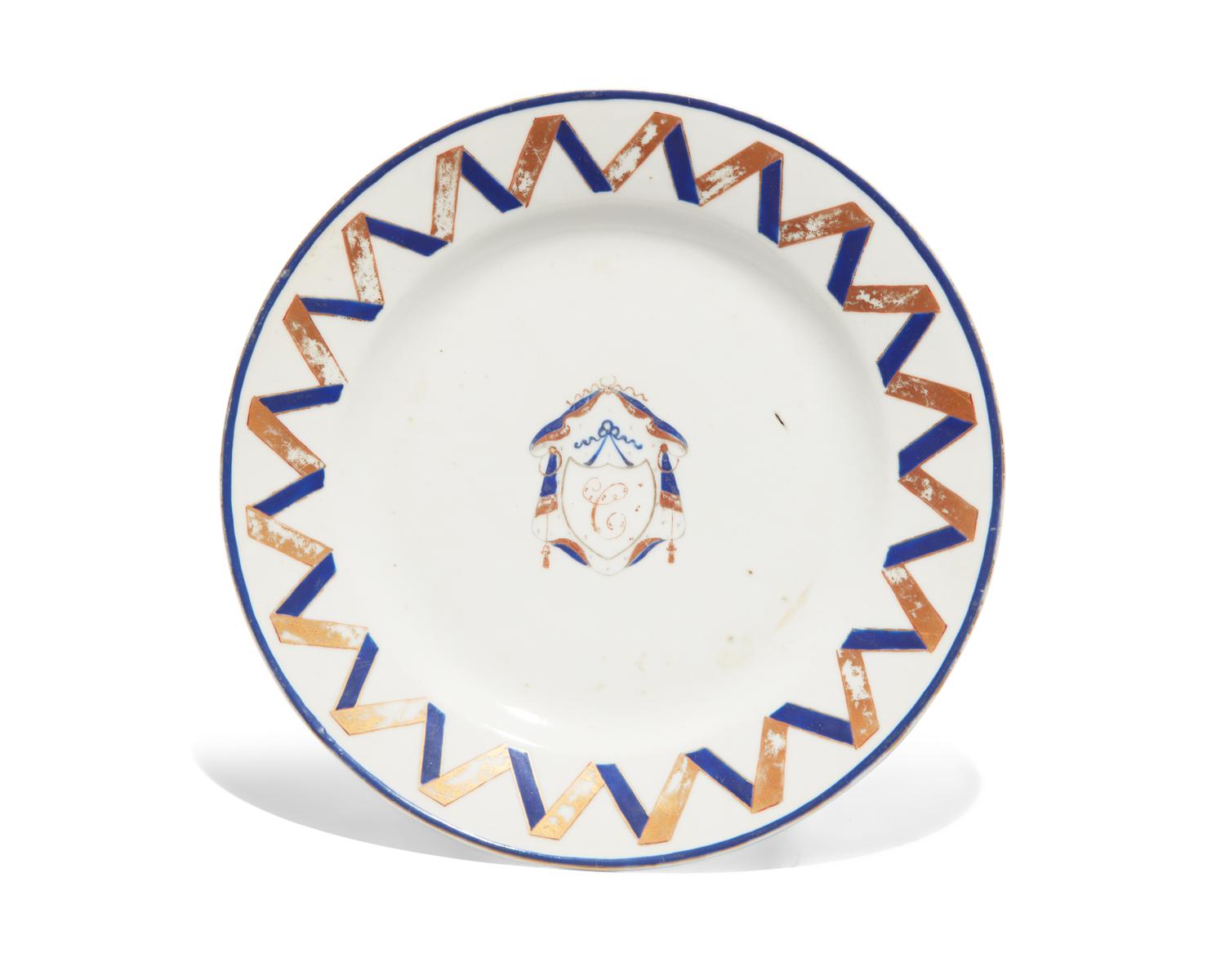 A Group of Eighteen Chinese Export Porcelain Tablewares for the English and European Market, Circa 1785-1800