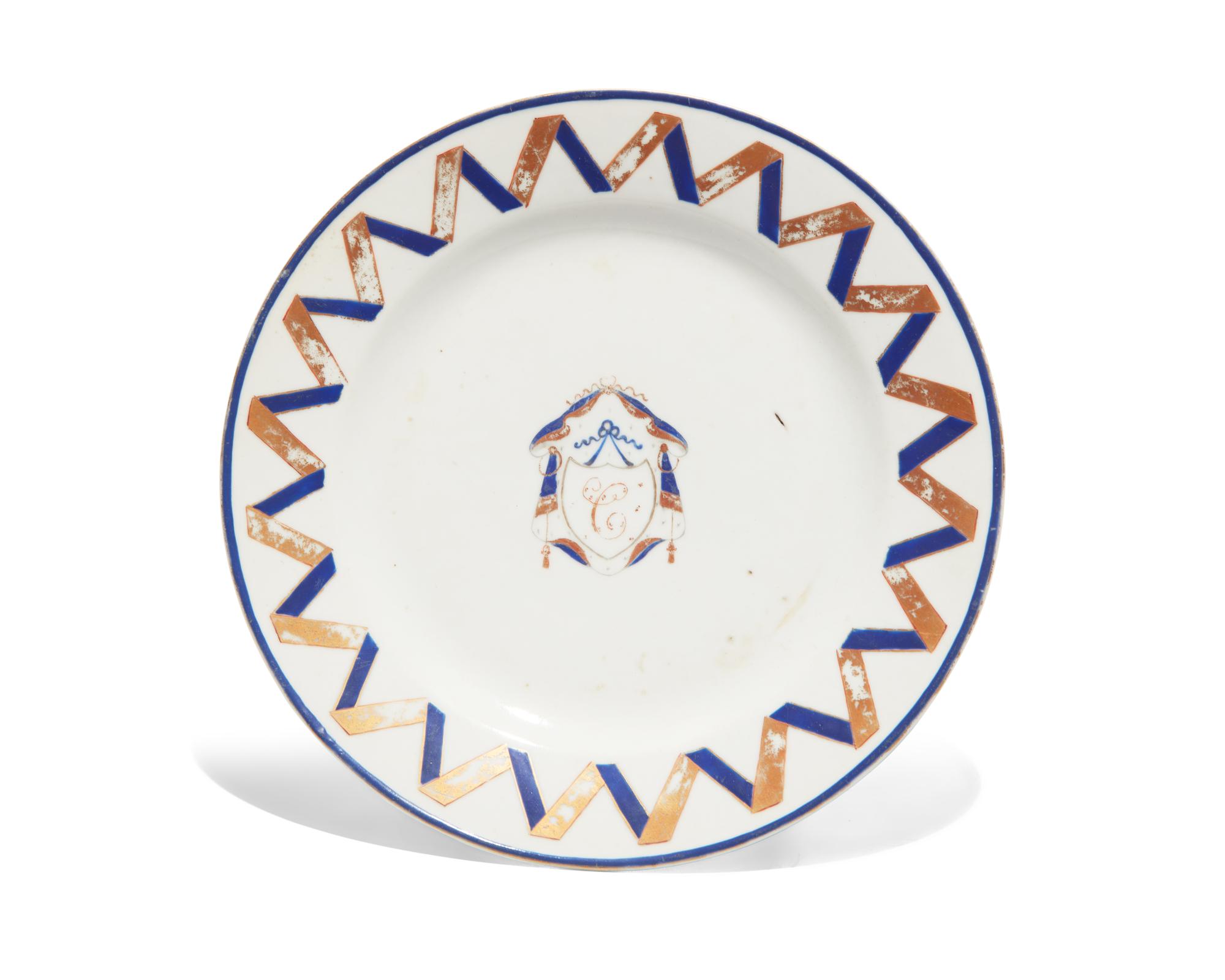 A Group of Eighteen Chinese Export Porcelain Tablewares for the English and European Market, Circa 1785-1800
